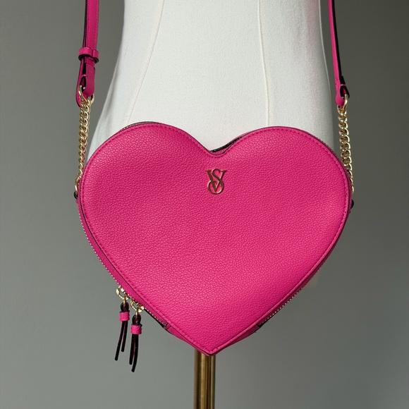 Victoria's Secret Handbags - Victoria's Secret Heart Crossbody Bag - Hot Pink